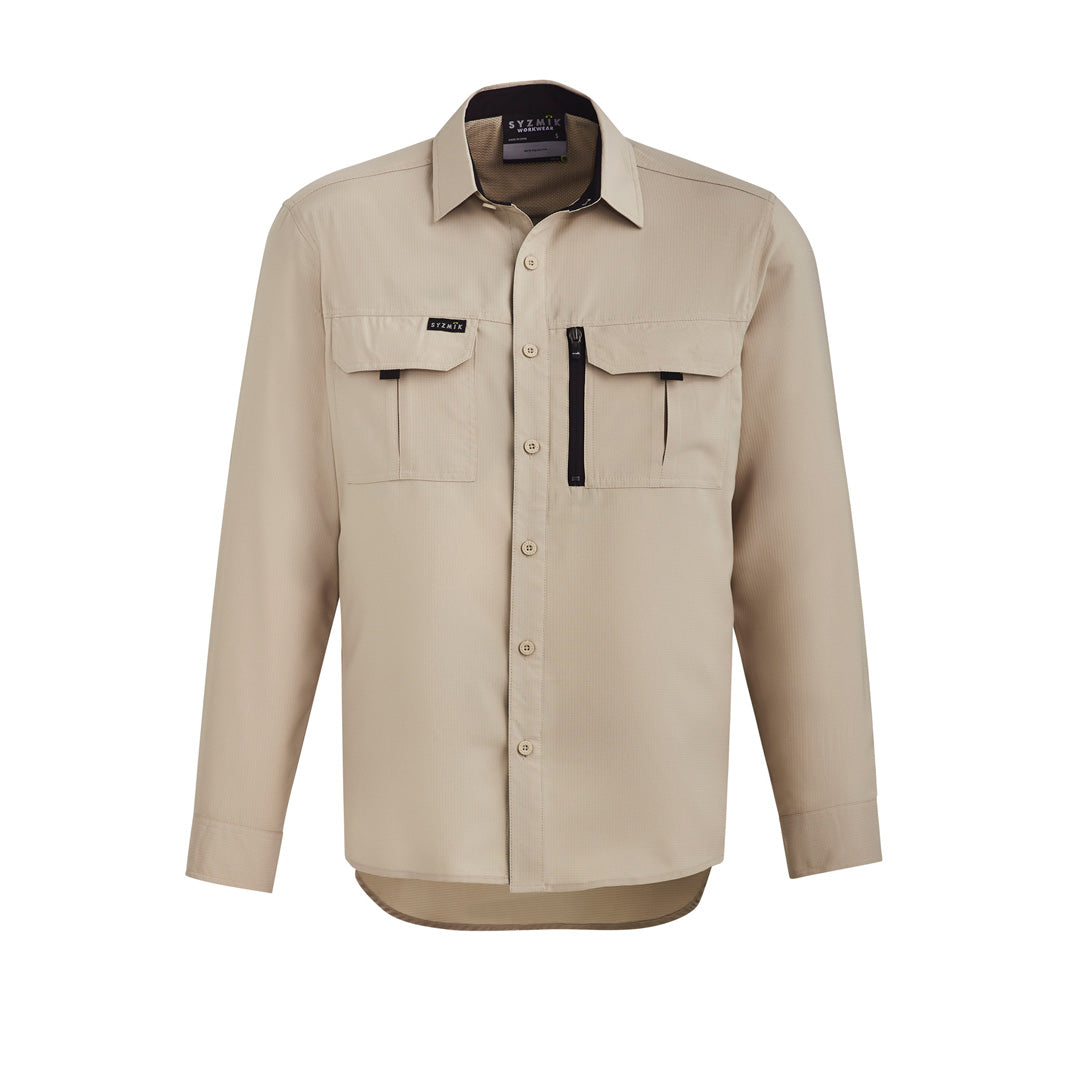 House of Uniforms The Outdoor Shirt | Unisex | Long Sleeve Syzmik Sand