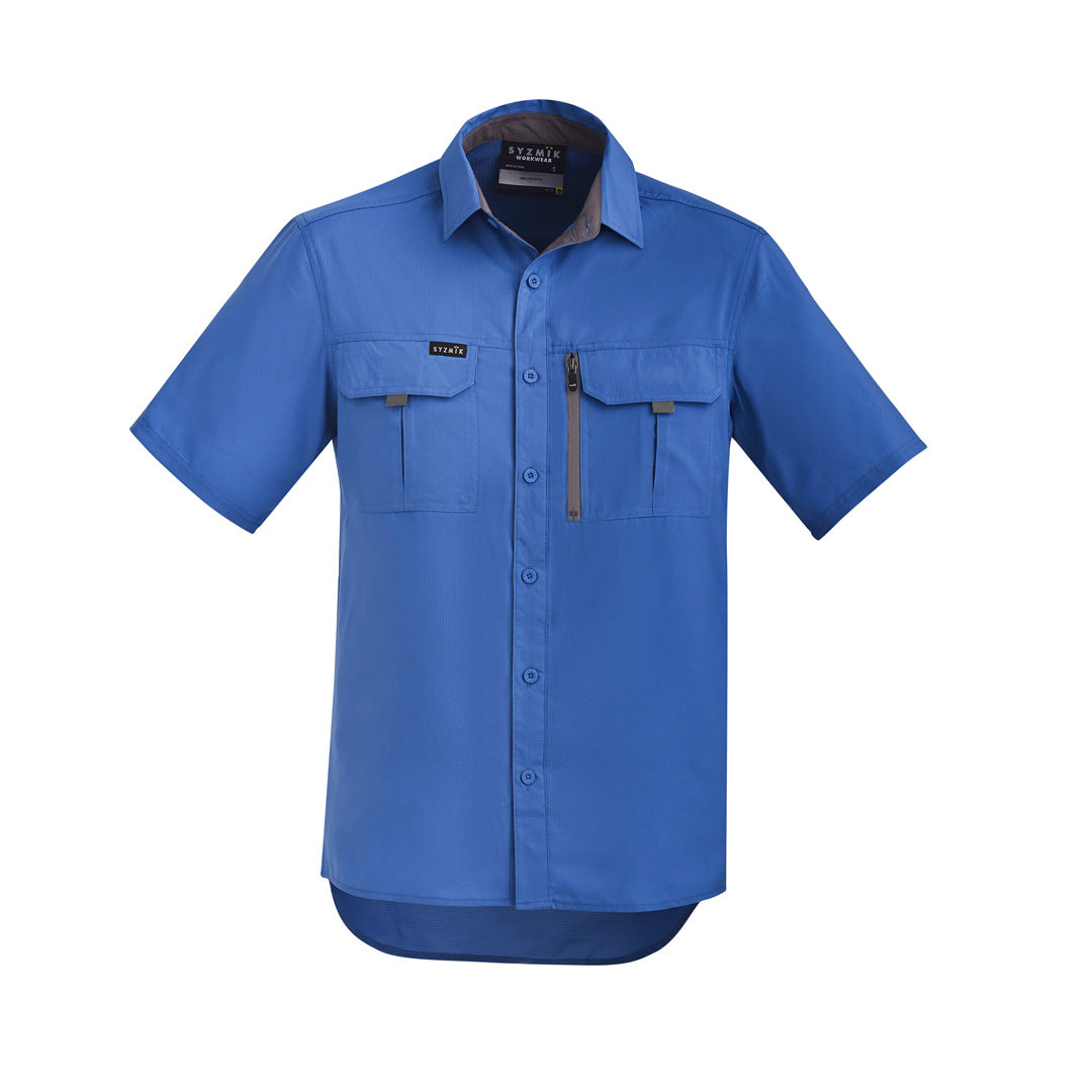 House of Uniforms The Outdoor Shirt | Unisex | Short Sleeve Syzmik Blue