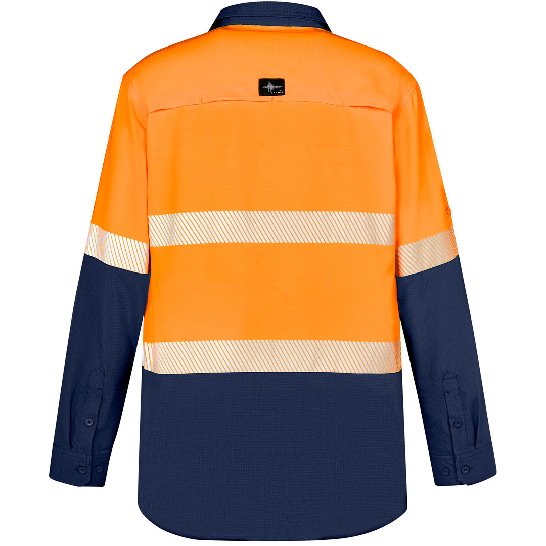 House of Uniforms The Segmented Hi Vis Outdoor Shirt | Unisex | Long Sleeve Syzmik