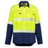 House of Uniforms The Segmented Hi Vis Outdoor Shirt | Unisex | Long Sleeve Syzmik Yellow/Navy