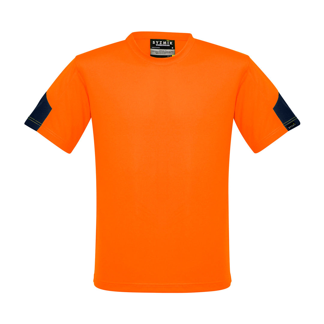 House of Uniforms The Hi Vis Squad Tee | Mens Syzmik Orange/Navy
