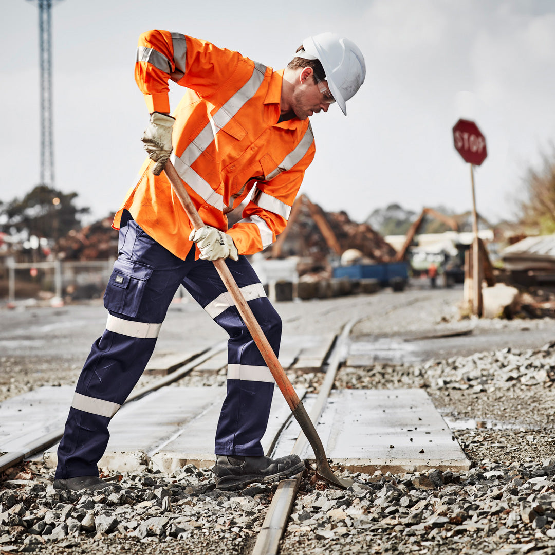 House of Uniforms The Hi Vis Hoop Tape Shirt | Adults | Long Sleeve Syzmik
