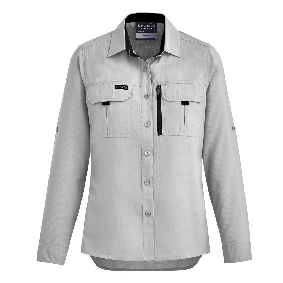 House of Uniforms The Outdoor Shirt | Ladies | Long Sleeve Syzmik Stone