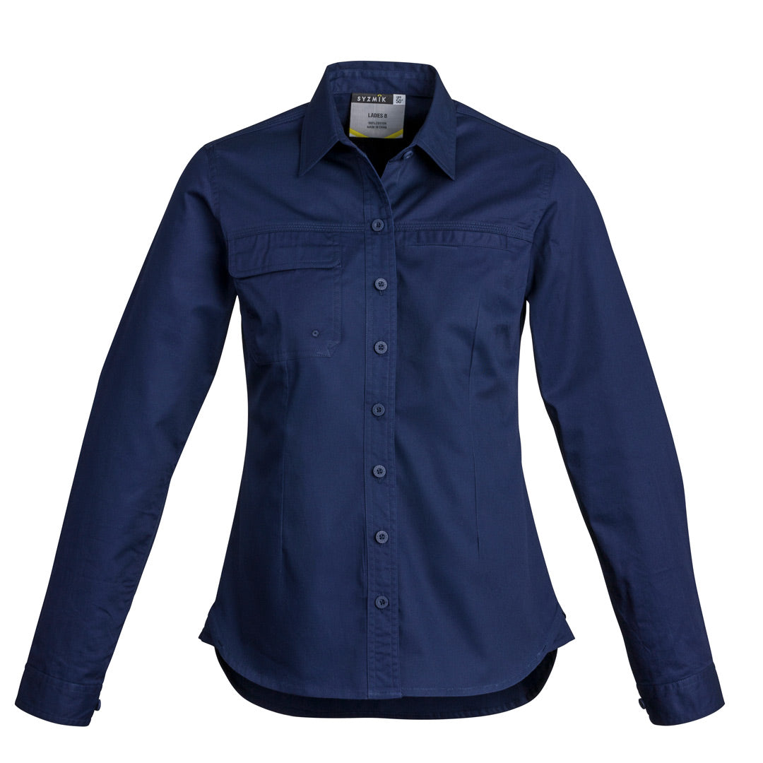 House of Uniforms The Jen Shirt | Ladies | Short and Long Sleeve Syzmik Blue