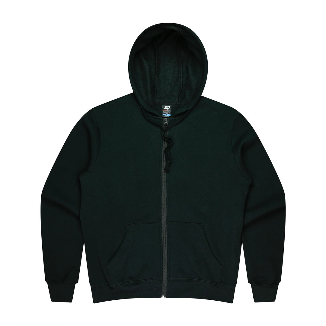House of Uniforms The Queenscliff Zip Hoodie | Mens Aussie Pacific Black