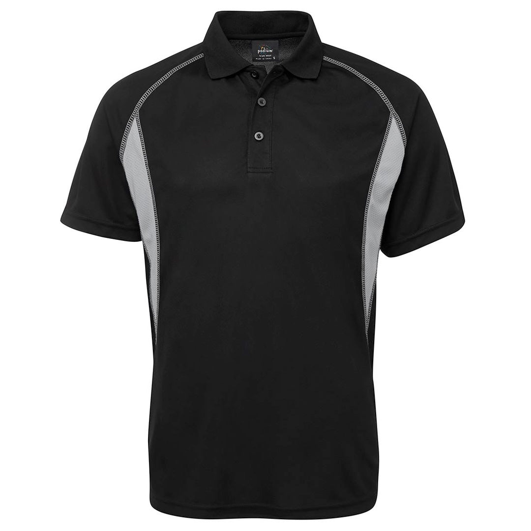 House of Uniforms The Insert Polo | Mens Jbs Wear Black/Grey