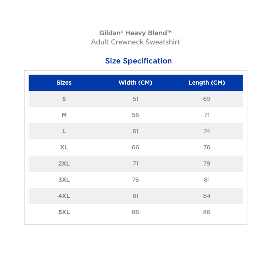 House of Uniforms The Heavy Blend Crewneck Sweatshirt | Adults Gildan