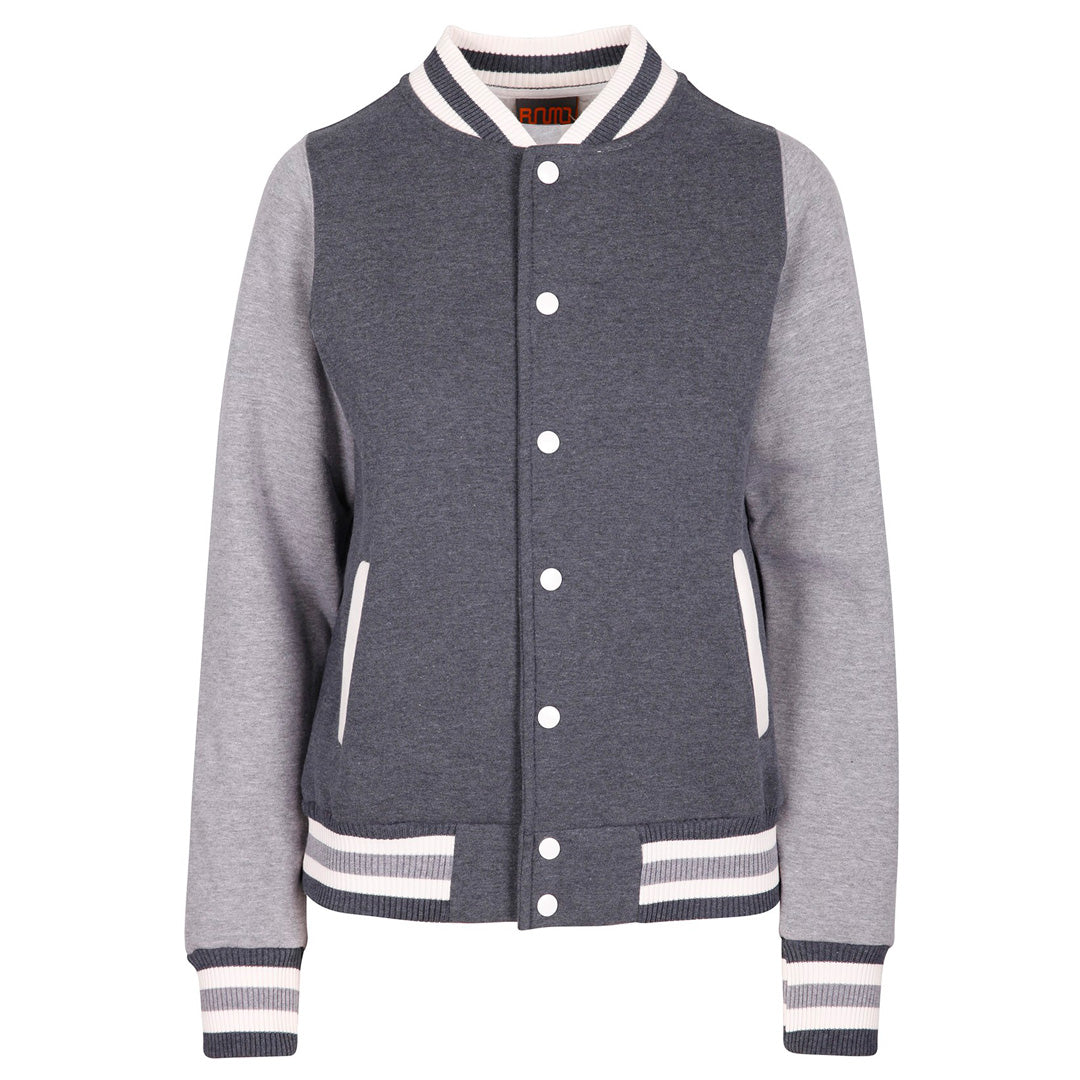 House of Uniforms The Varsity Jacket | Ladies Ramo Dark Grey Marle