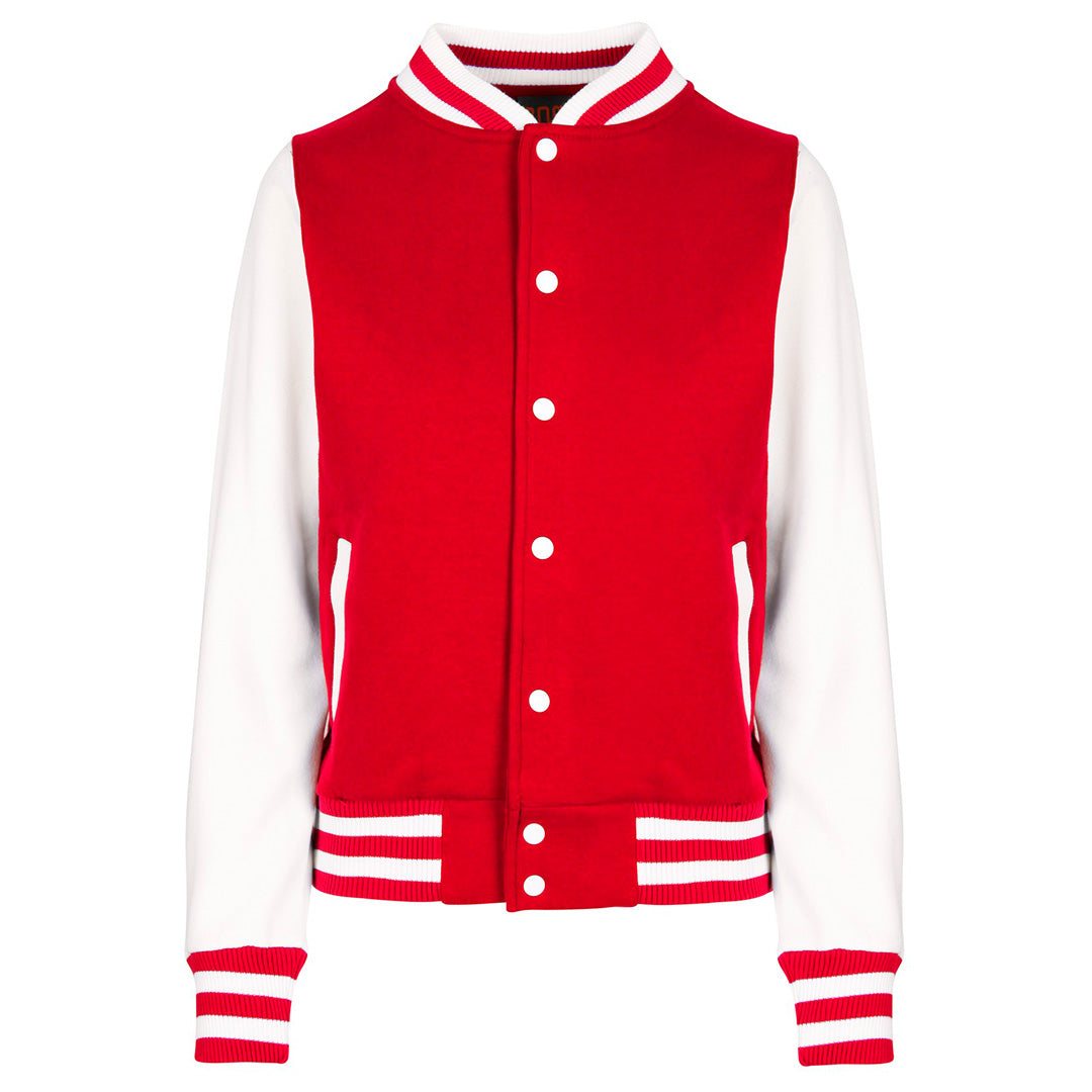 House of Uniforms The Varsity Jacket | Ladies Ramo Red/White