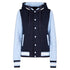 House of Uniforms The Hooded Varsity Jacket | Ladies Ramo Navy/Sky