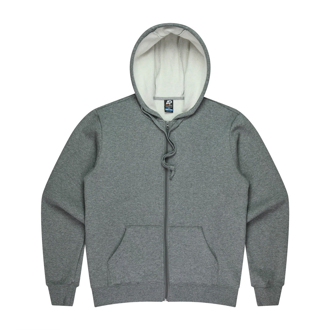 House of Uniforms The Queenscliff Zip Hoodie | Mens Aussie Pacific Charcoal
