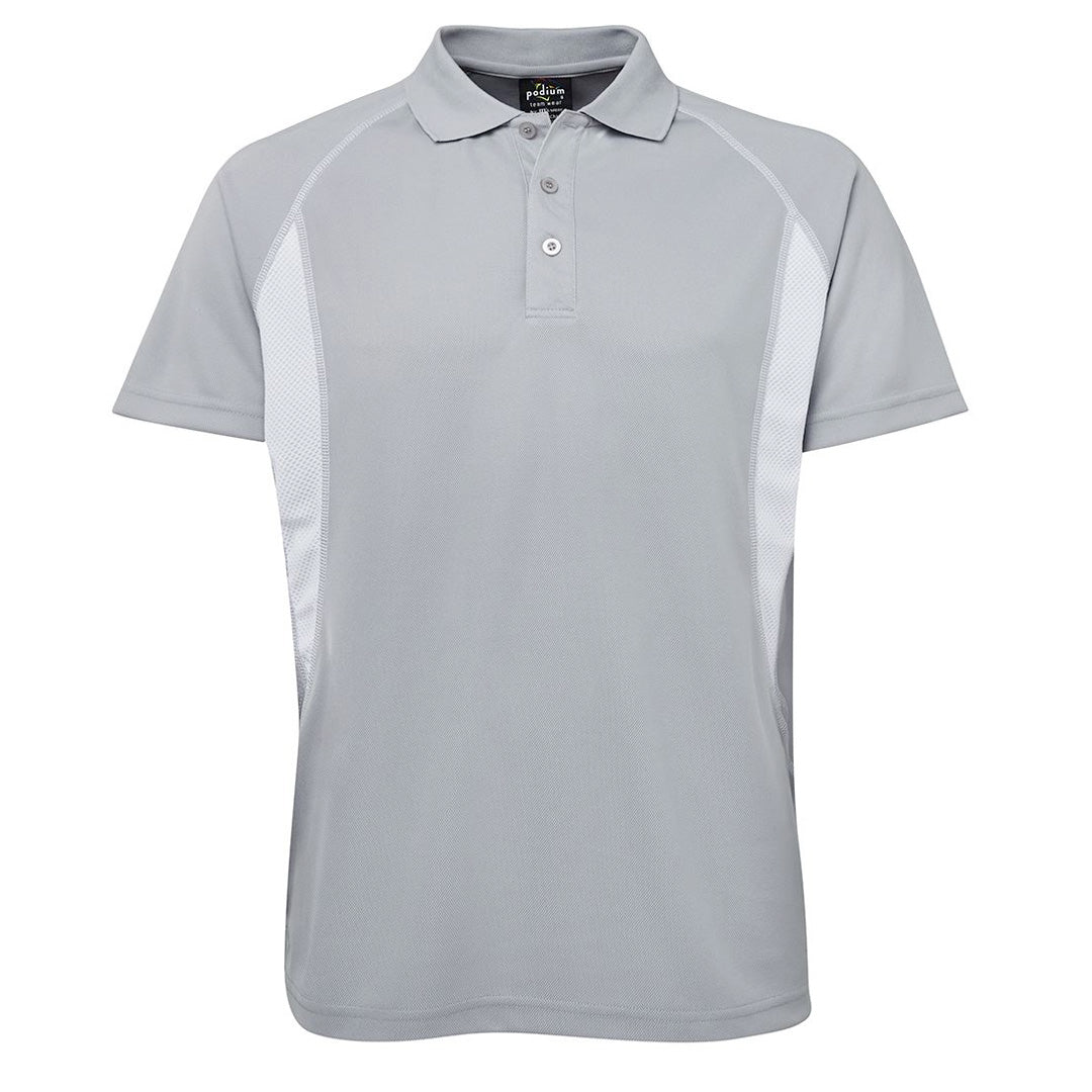 House of Uniforms The Insert Polo | Mens Jbs Wear Grey/White
