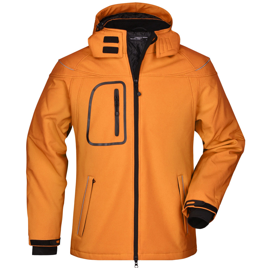 House of Uniforms The Winter Softshell Jacket | Mens James & Nicholson Orange