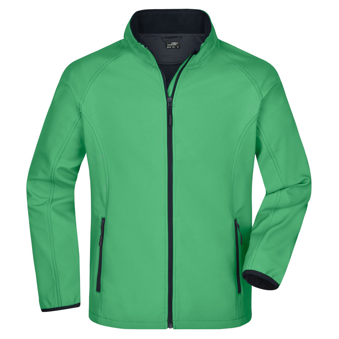 House of Uniforms The Leisure Soft Shell Jacket | Mens James & Nicholson Green/Navy