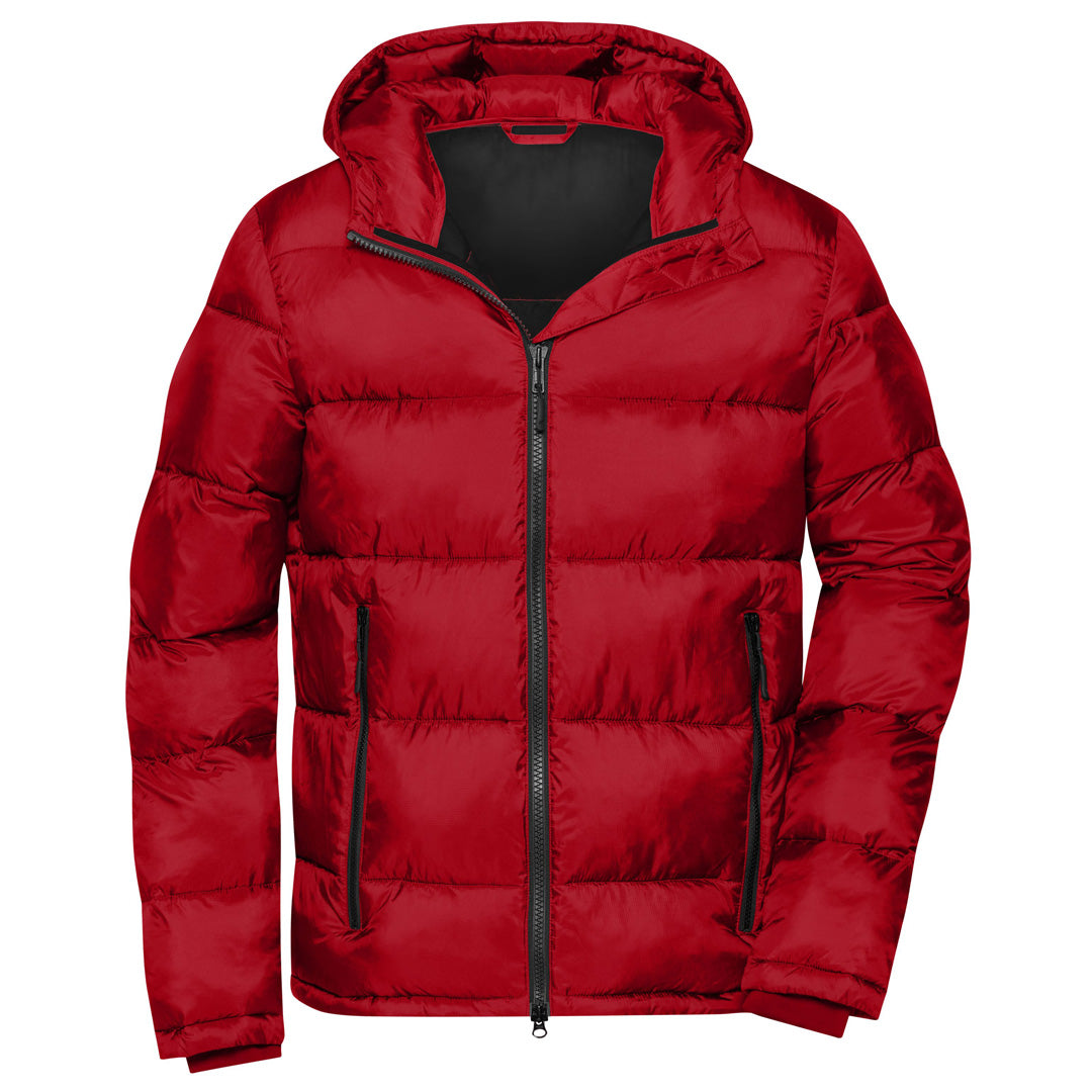 House of Uniforms The DuPont Winter Jacket | Mens James & Nicholson Red/Black