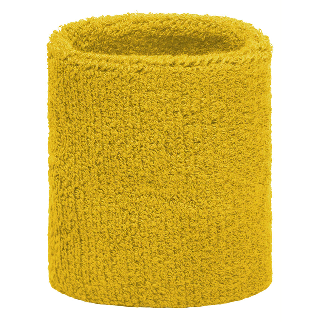 House of Uniforms The Terry Wristband | Regular | Unisex | 2 Pack Myrtle Beach Gold