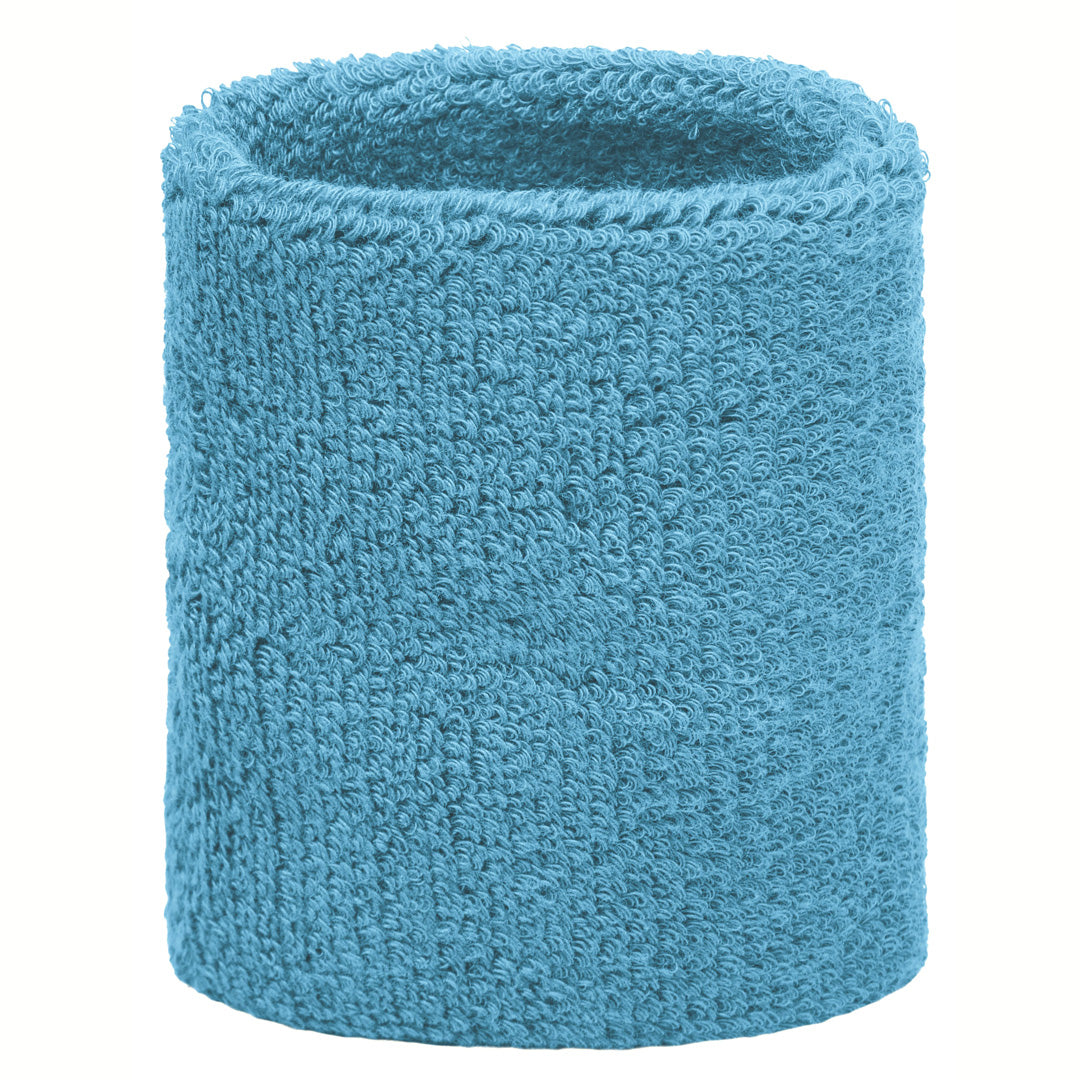 House of Uniforms The Terry Wristband | Regular | Unisex | 2 Pack Myrtle Beach Light Blue