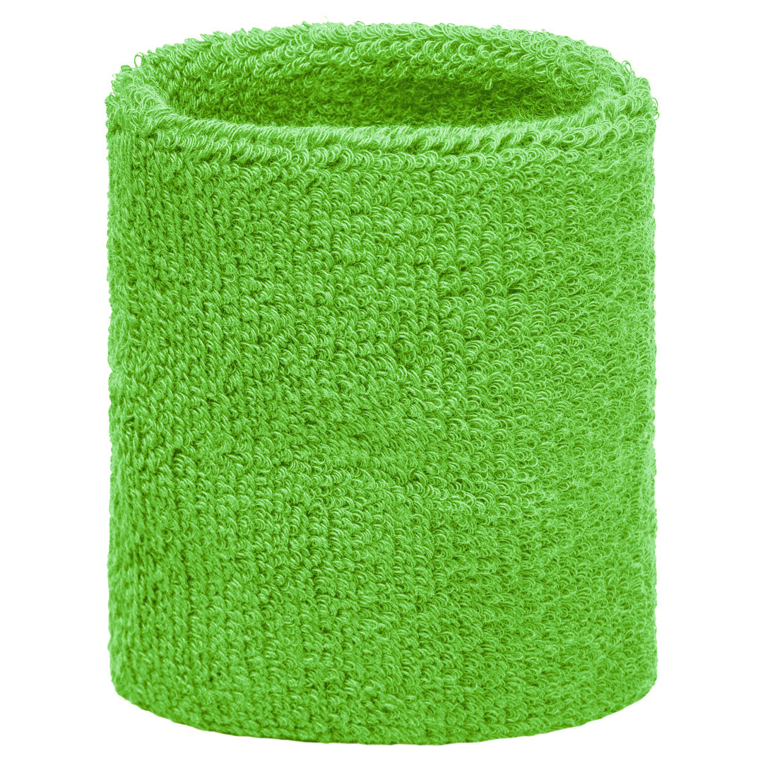 House of Uniforms The Terry Wristband | Regular | Unisex | 2 Pack Myrtle Beach Lime