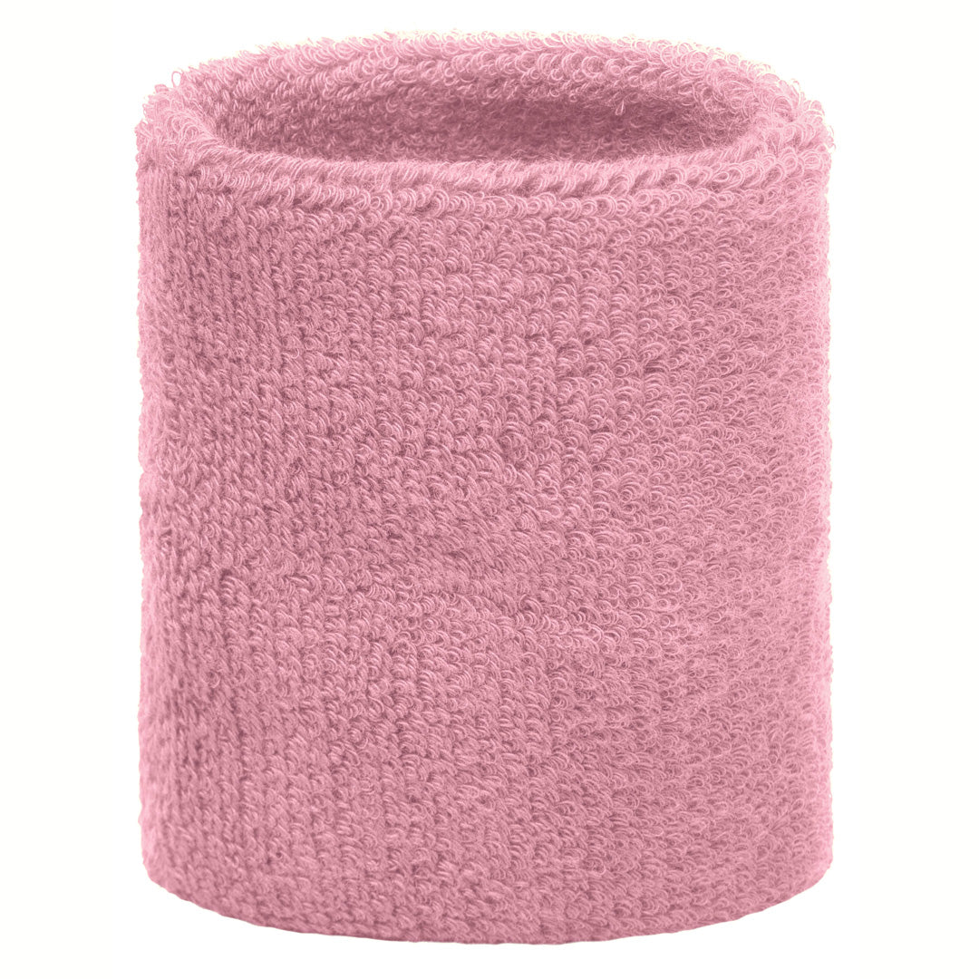 House of Uniforms The Terry Wristband | Regular | Unisex | 2 Pack Myrtle Beach Light Pink