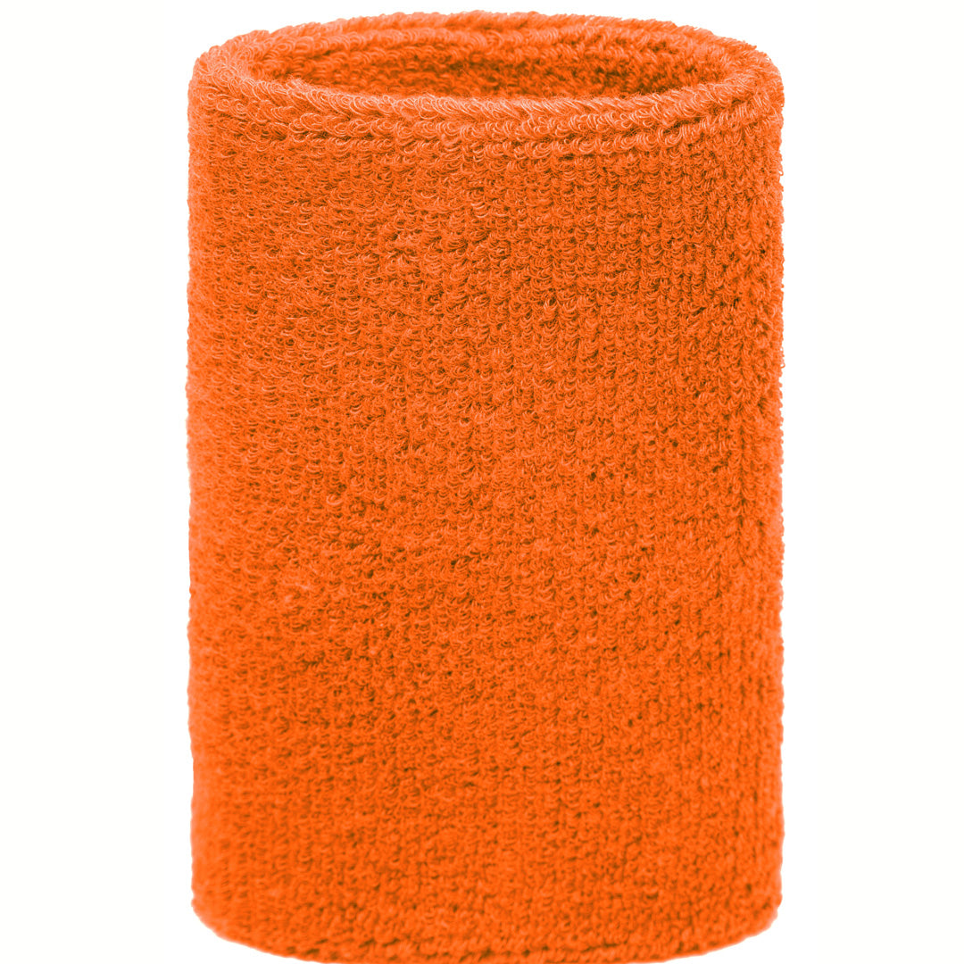 House of Uniforms The Terry Wristband | Wide | Unisex | 2 Pack Myrtle Beach Orange