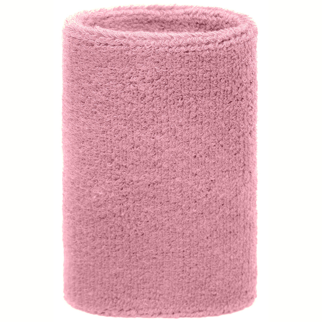 House of Uniforms The Terry Wristband | Wide | Unisex | 2 Pack Myrtle Beach Light Pink