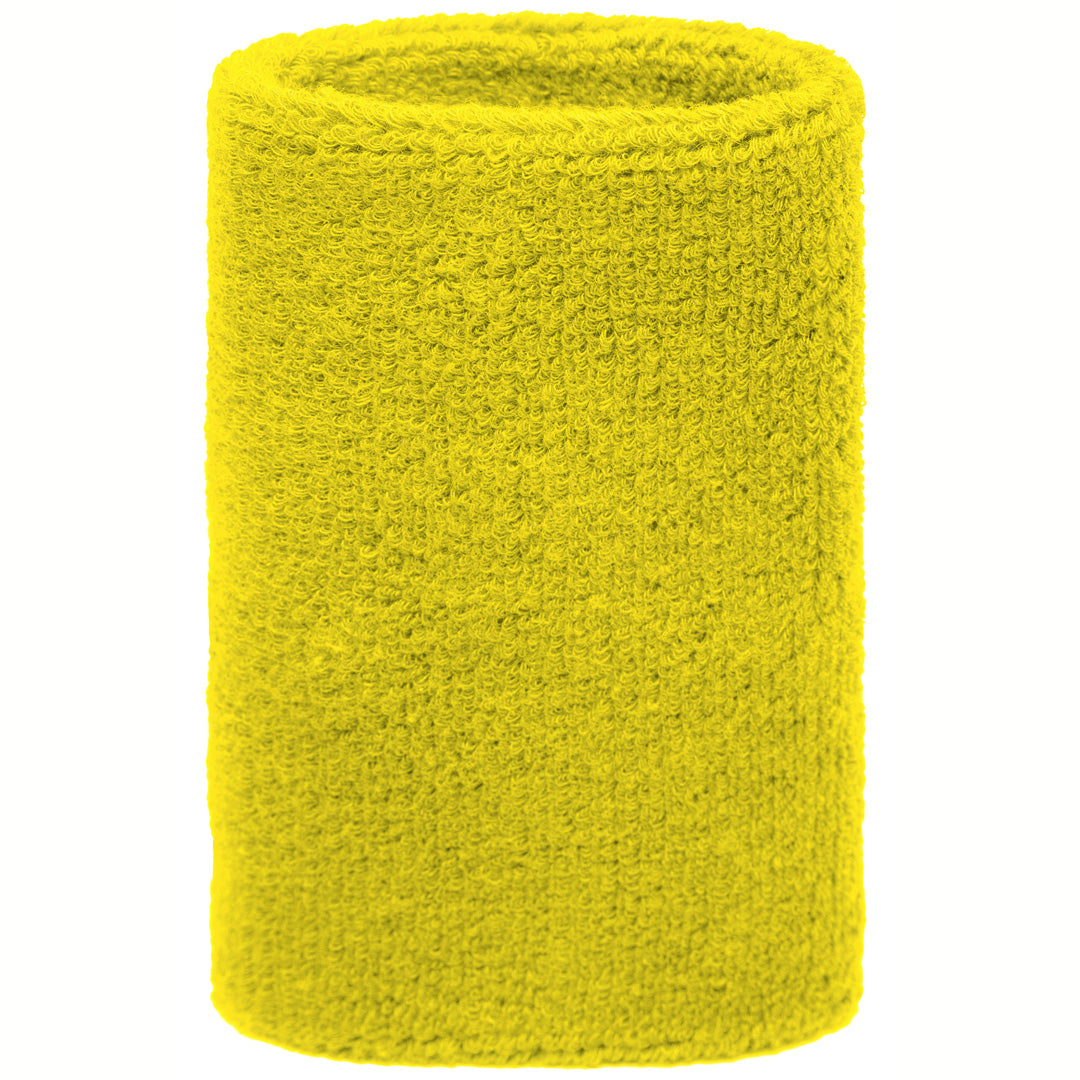 House of Uniforms The Terry Wristband | Wide | Unisex | 2 Pack Myrtle Beach Yellow