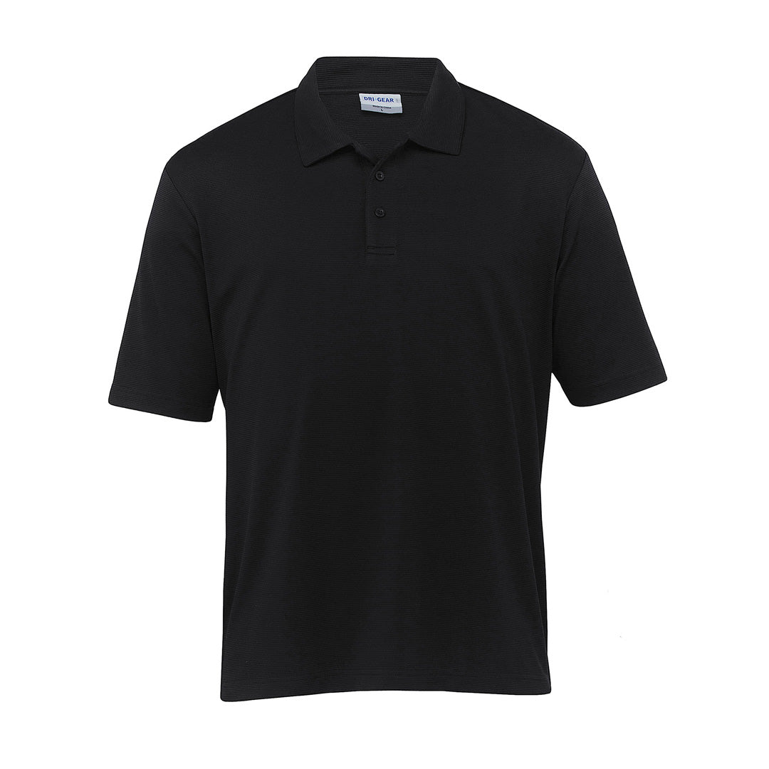 House of Uniforms The Dri Gear Ottoman Lite Polo | Mens Gear for Life Black