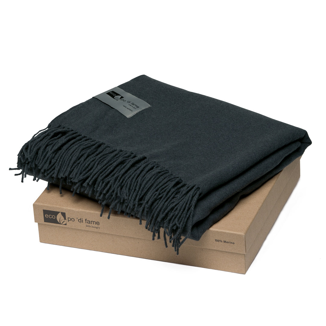 House of Uniforms The Mt Lodge Australian Merino Wool Blanket Po 'Di Fame Charcoal