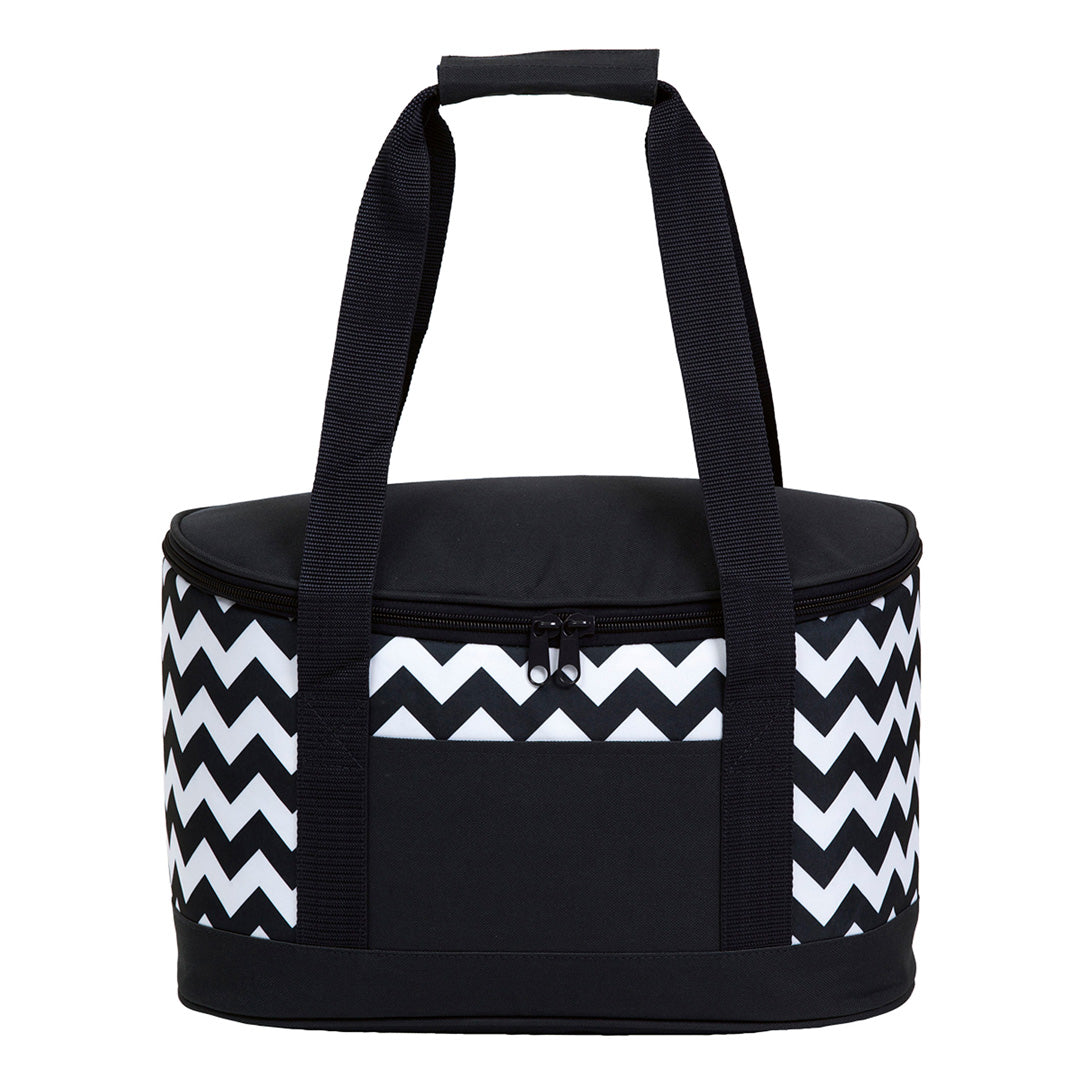 House of Uniforms The Oasis Chevron Cooler Bag Po 'Di Fame Black/White