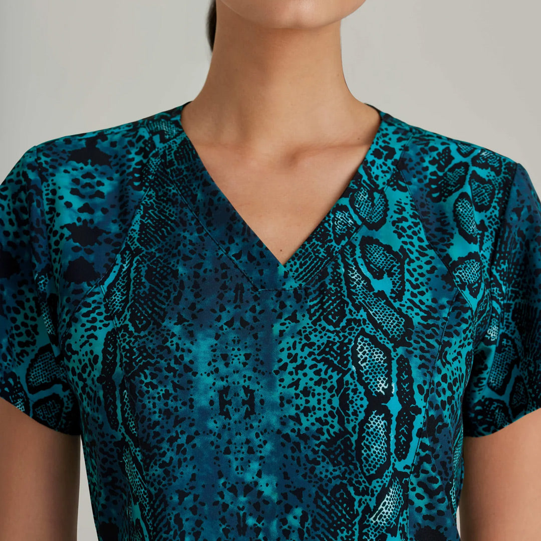 House of Uniforms The Barco One Printed Scrub Top | Ladies Barco One