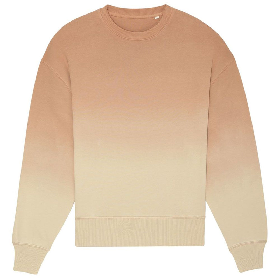 House of Uniforms The Radder Dip Dye Crew Neck Jumper | Unisex Stanley Stella Mushroom Barley