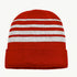 House of Uniforms The Multi Stripe Beanie | Unisex Grace Collection Red/White