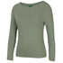 House of Uniforms The Boat Neck Tee | Long Sleeve | Ladies Jbs Wear Sage