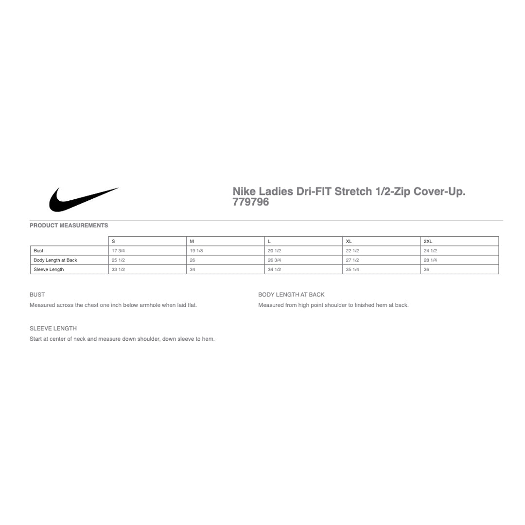 House of Uniforms The Dry Half Zip Cover Up | Ladies Nike 