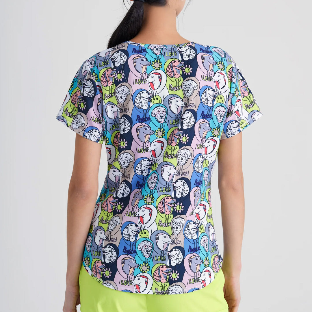 House of Uniforms The Skechers Printed Scrub Top | Ladies Skechers by Barco