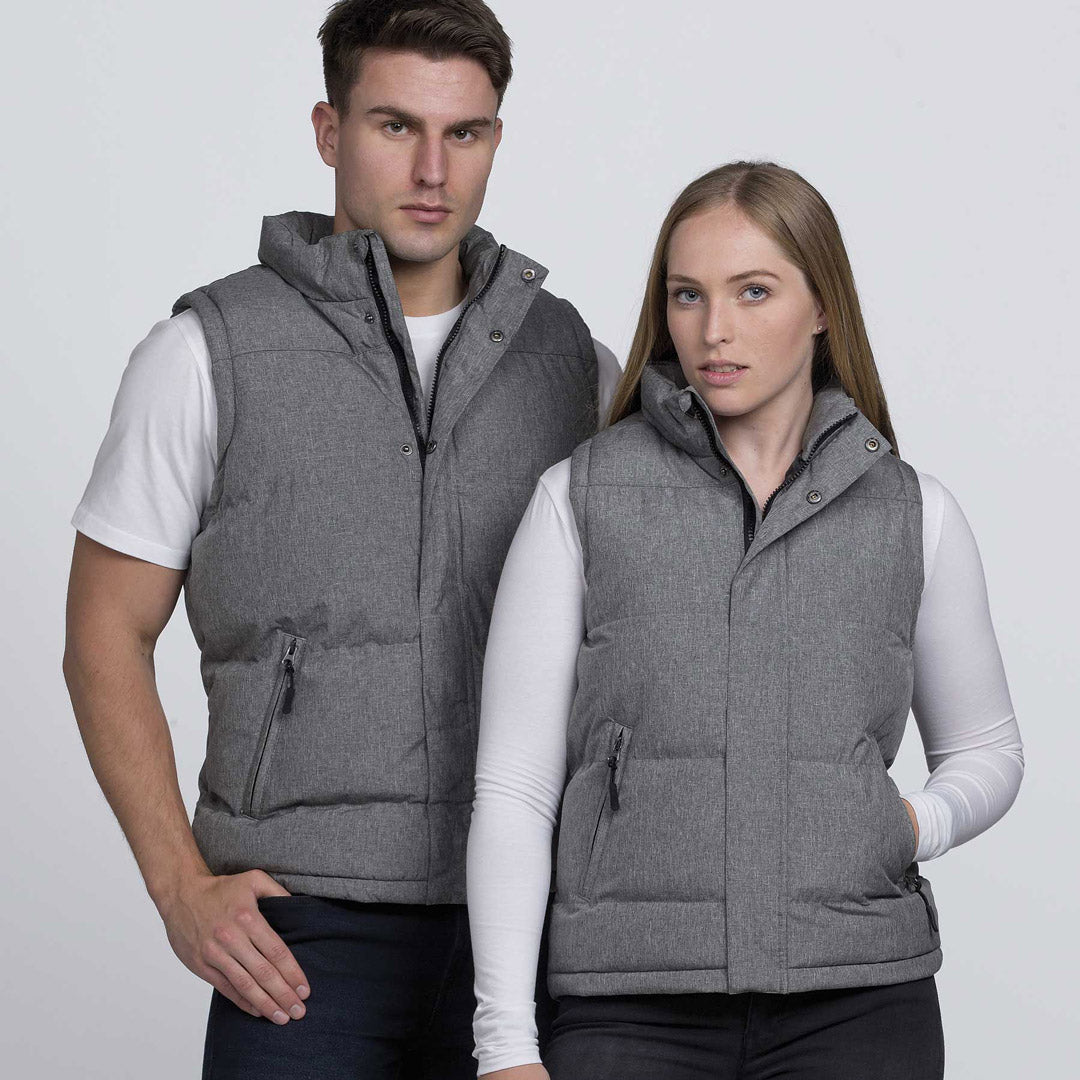 House of Uniforms The Basin Puffa Vest | Unisex Smpli Grey Marle