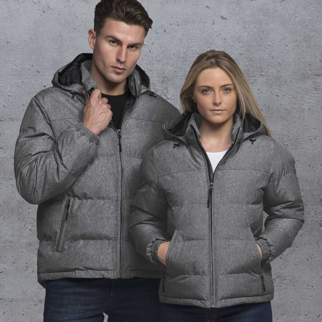House of Uniforms The Invert Puffa Jacket | Unisex Smpli Grey Marle