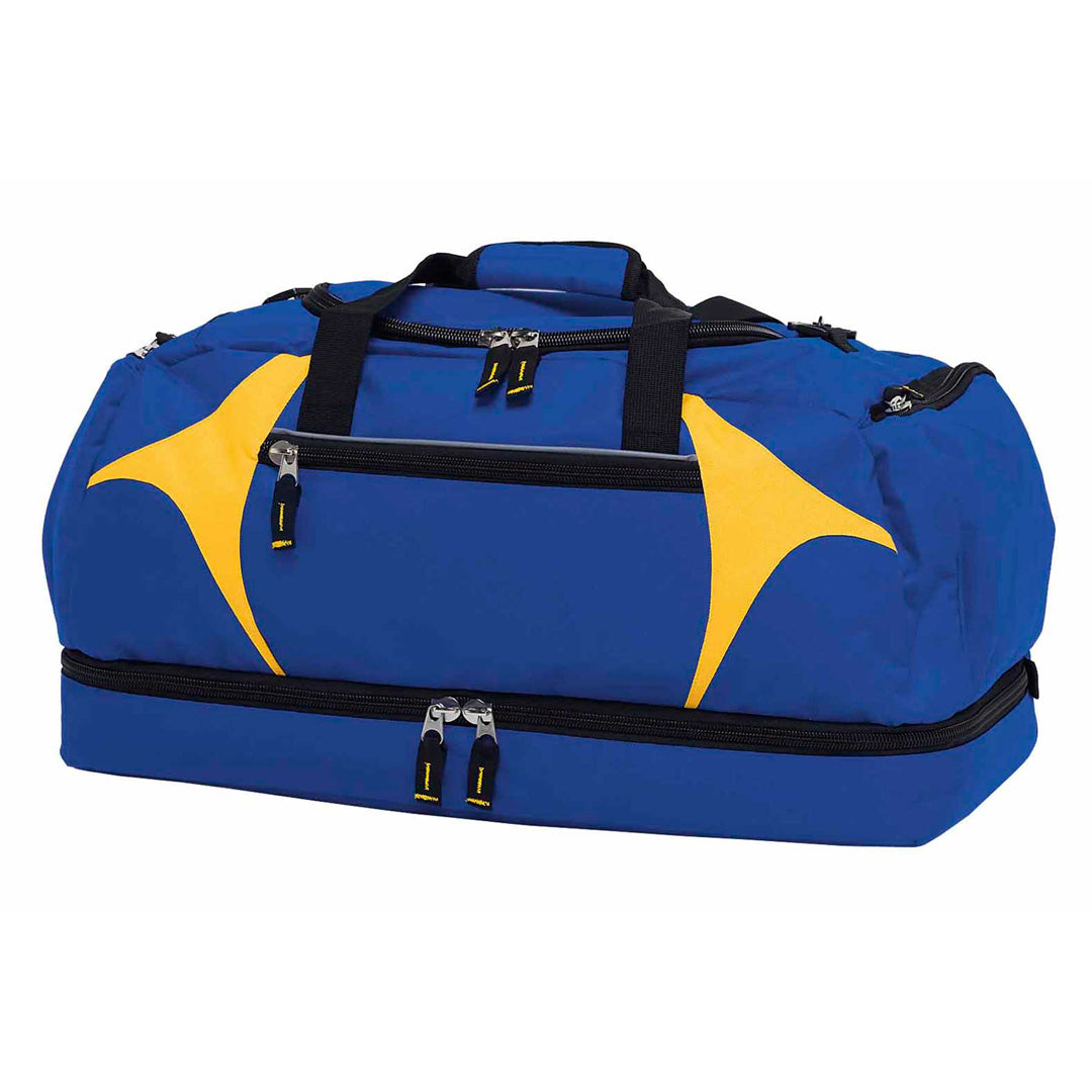 House of Uniforms The Spliced Zenith Sports Bag Gear for Life Royal/Gold