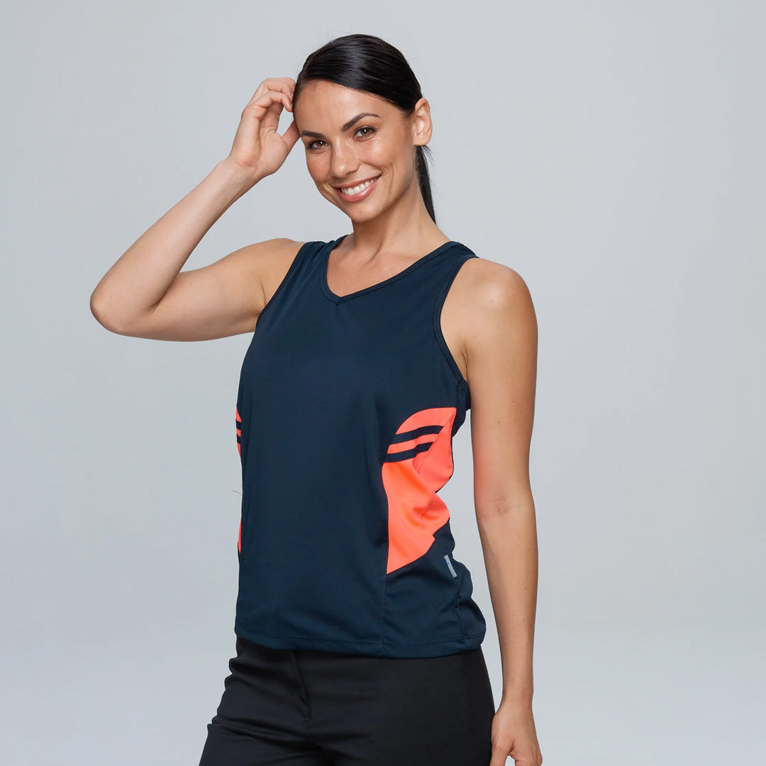 House of Uniforms The Tasman Singlet | Ladies | Mixed Base Aussie Pacific