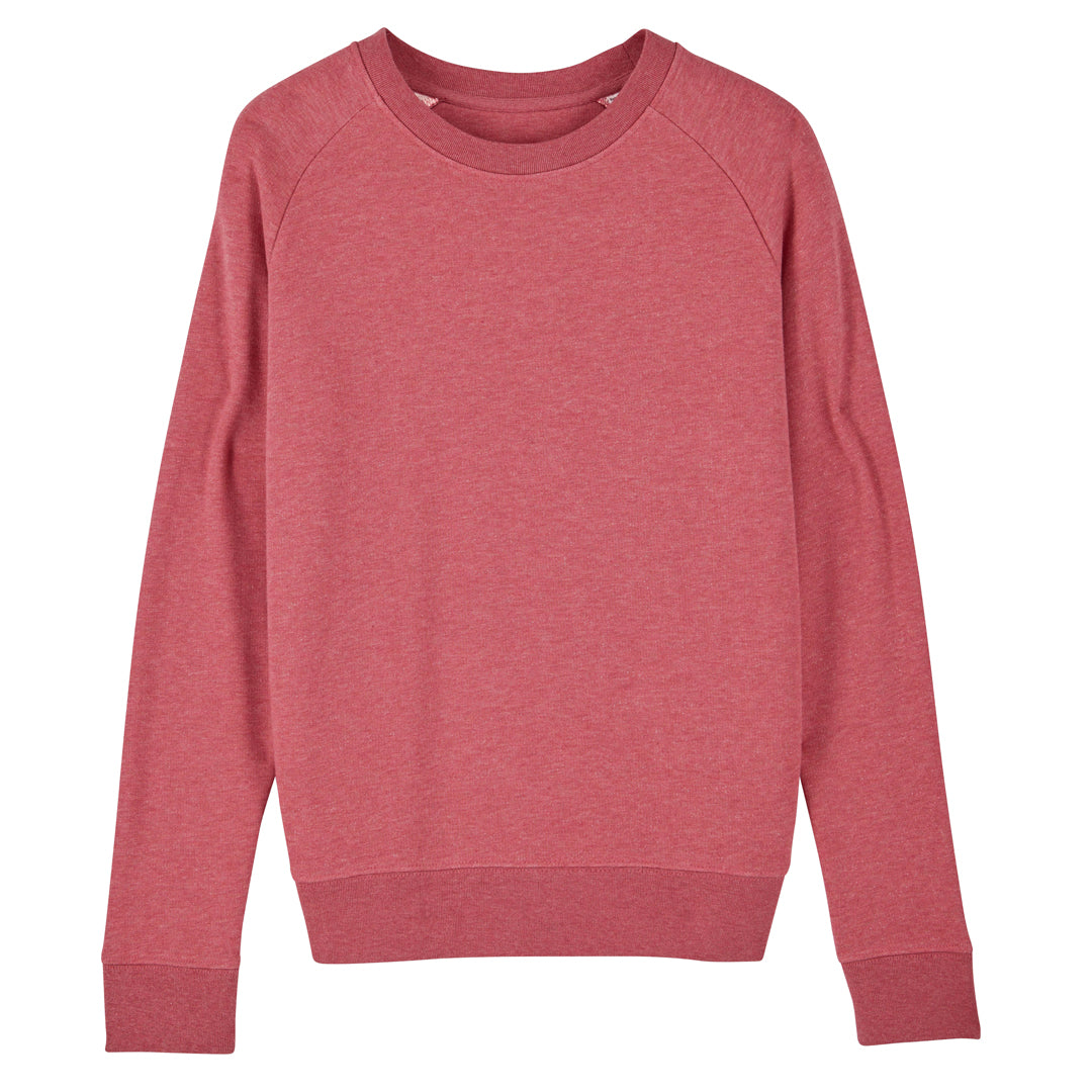 House of Uniforms The Stella Tripster | Crew Neck Jumper | Ladies Stanley Stella Heather Cranberry