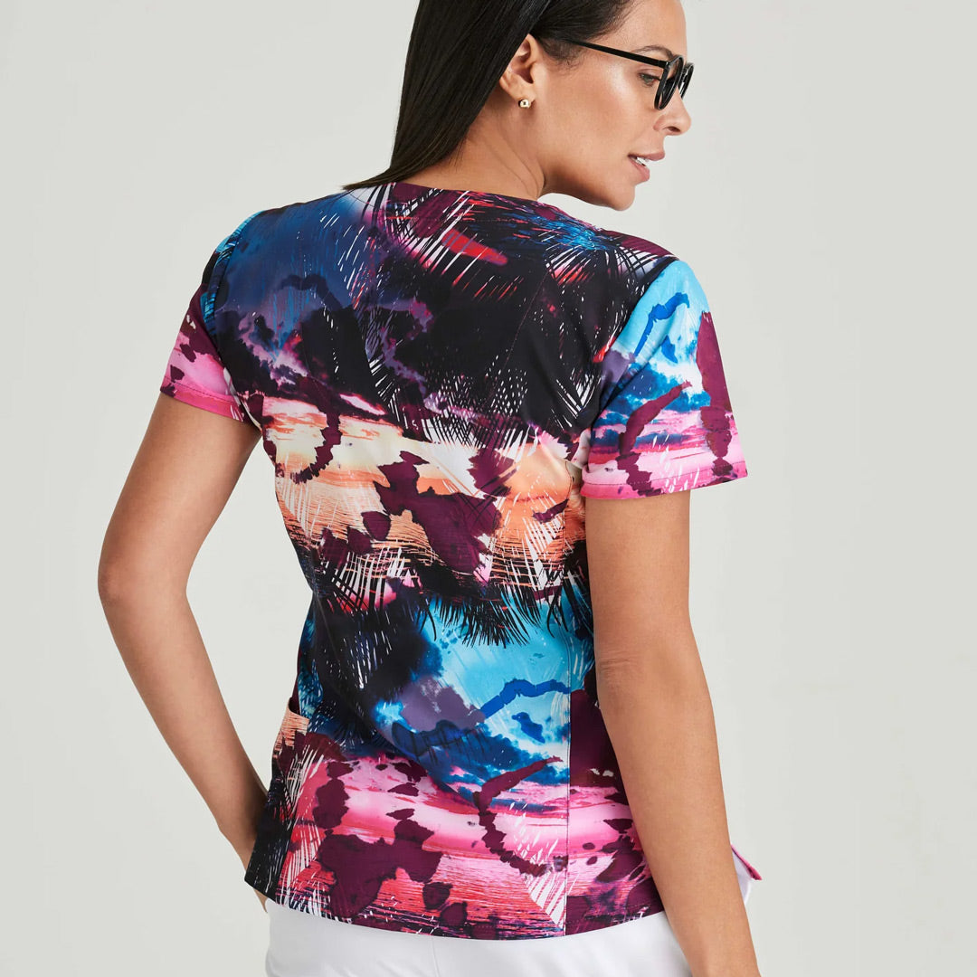 House of Uniforms The Barco One Printed Scrub Top | Ladies Barco One