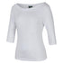 House of Uniforms The Boat Neck Tee | 3/4 Sleeve | Ladies Jbs Wear White