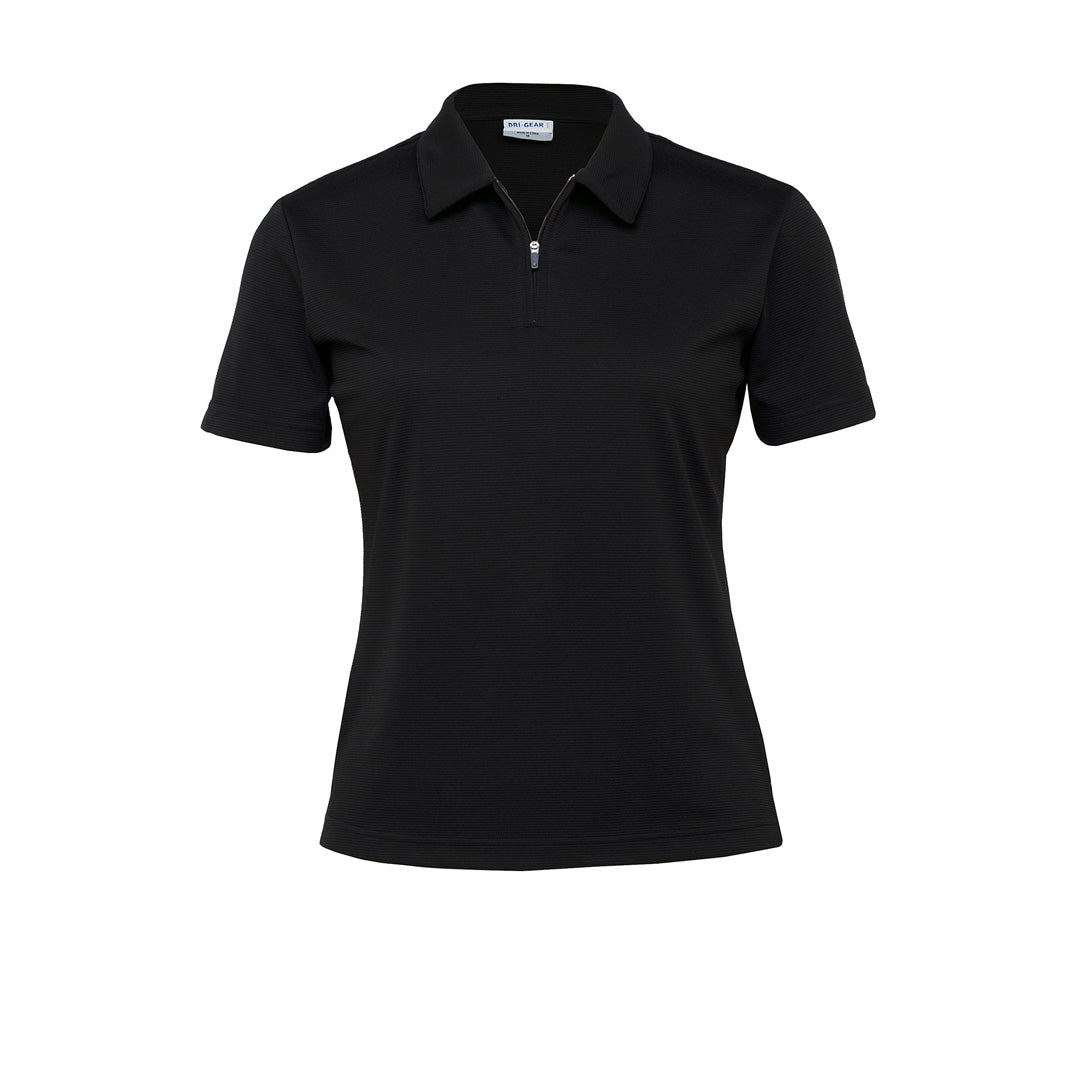 House of Uniforms The Dri Gear Ottoman Lite Polo | Ladies Gear for Life Black