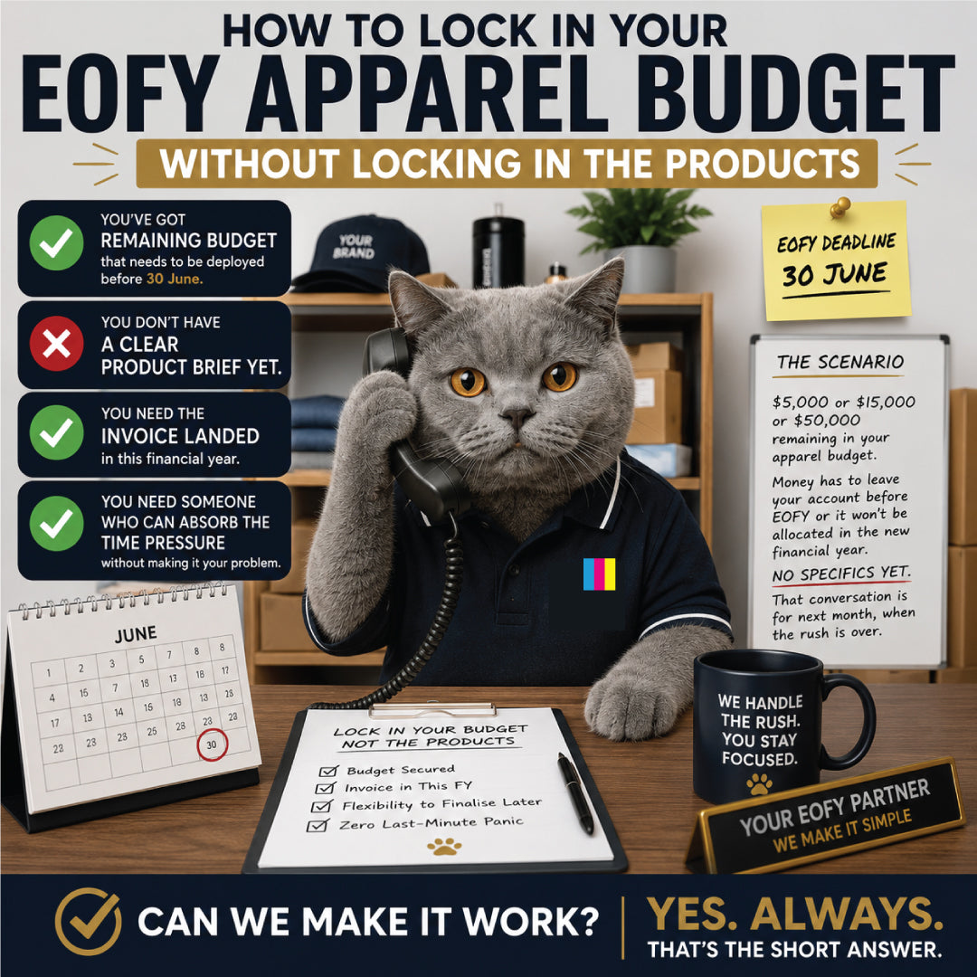 How to lock in your EOFY apparel budget without locking in the products