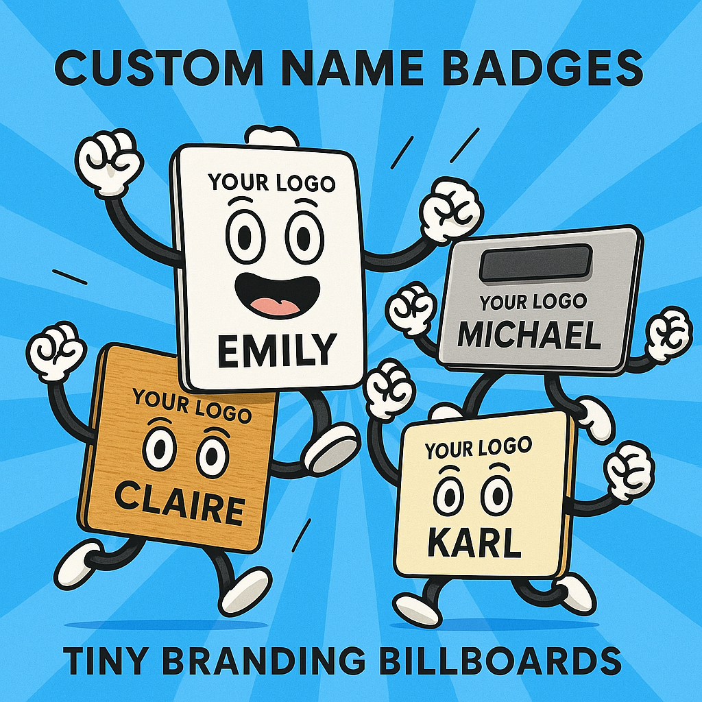 Custom Name Badges | Tiny Branding Billboards
