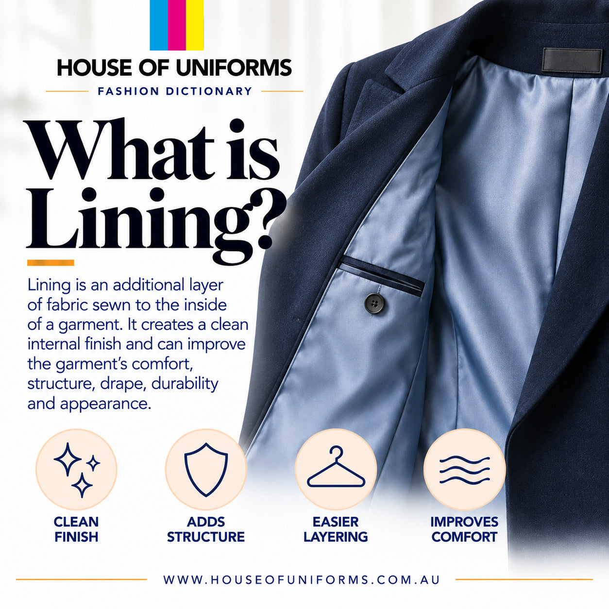 What is lining? Find out more at House of Uniforms