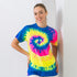 House of Uniforms The Spiral Tie Dye Tee | Adults Colortone Rainbow