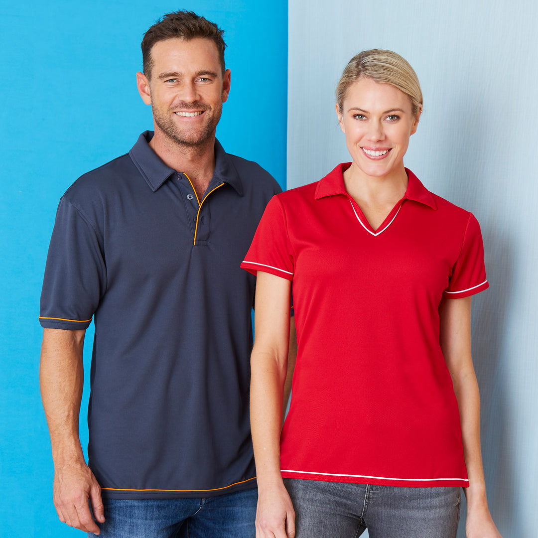 House of Uniforms The Cool Dry Polo | Mens | Short Sleeve | Plus Stencil