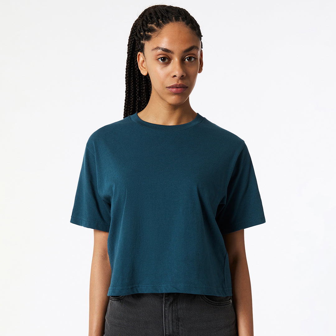 House of Uniforms The Boxy Tee Shirt | Ladies American Apparel Sea Blue