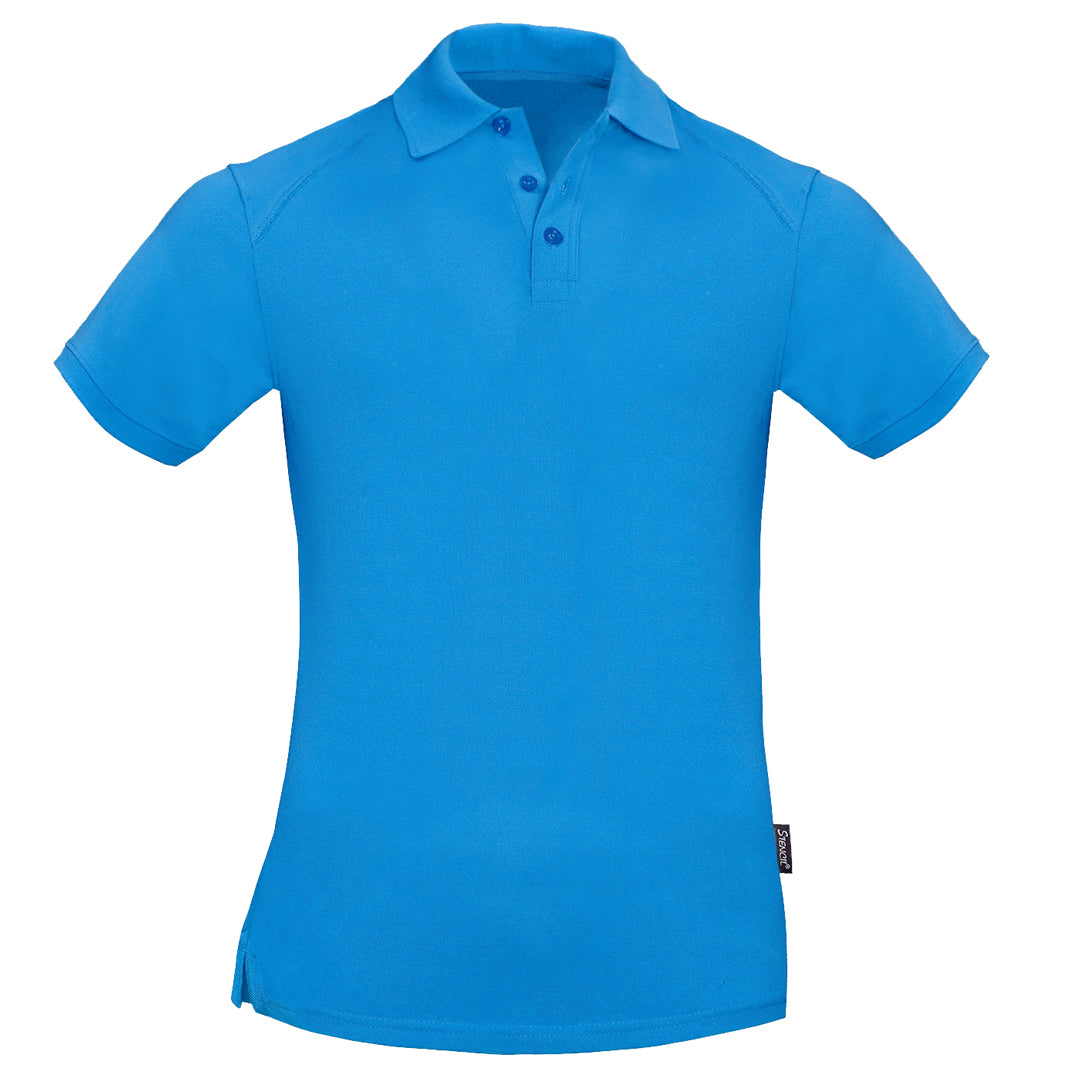 House of Uniforms The Sorona Polo | Mens | Short Sleeve Stencil Ocean Blue